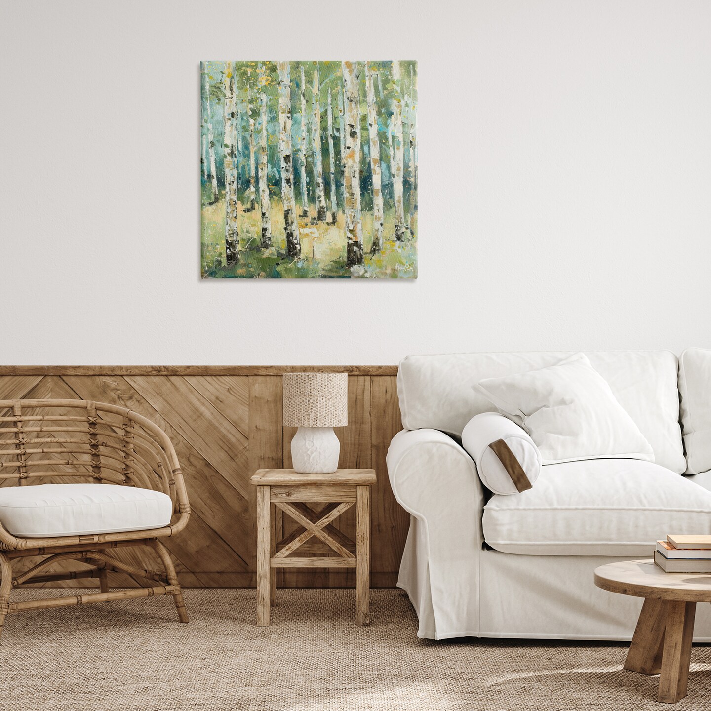 Stupell Industries Natural Birch Grove Canvas Wall Art Design by LSR Design Studio