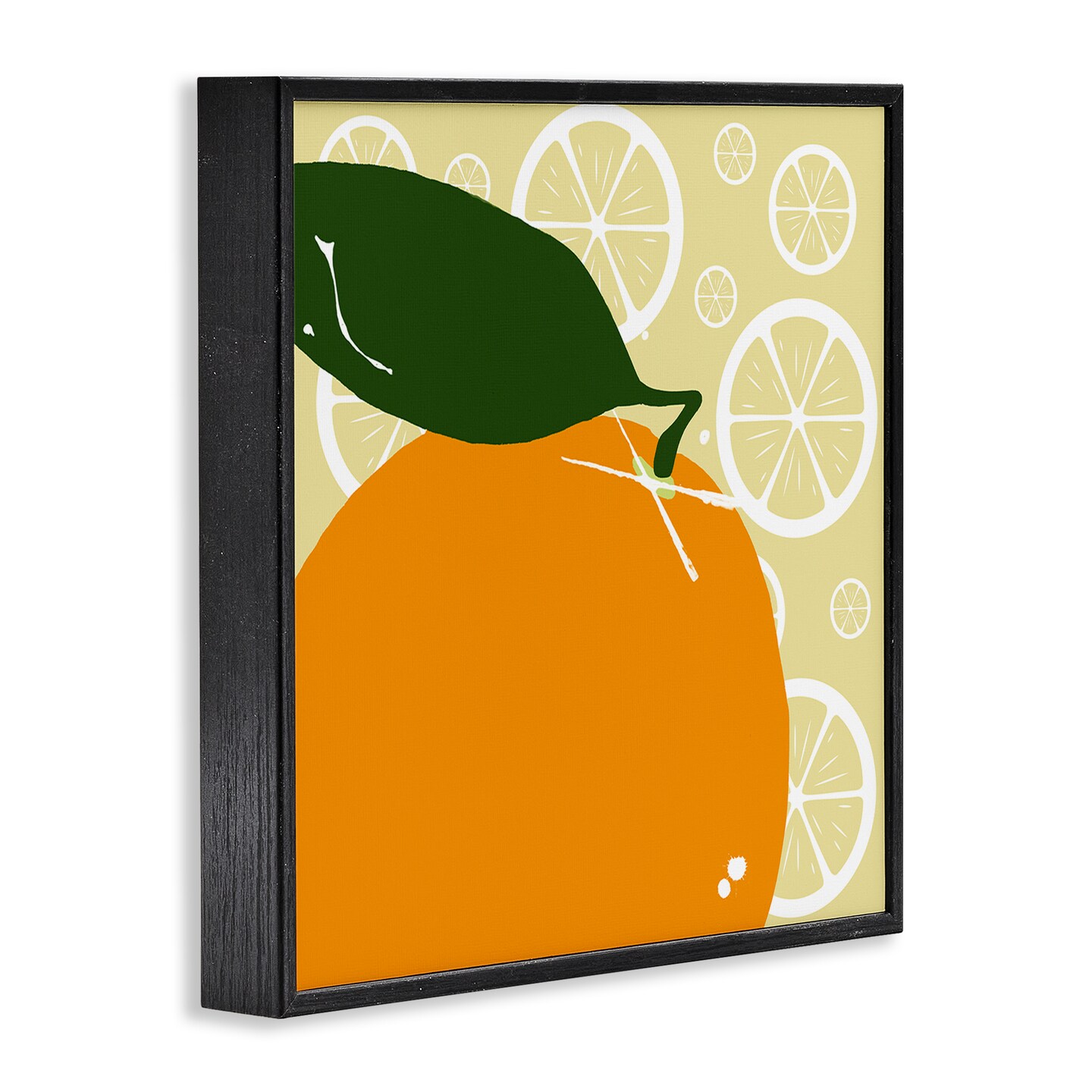 Stupell Industries Bright Orange Fruit Framed Giclee Wall Art Design by Daniela Santiago