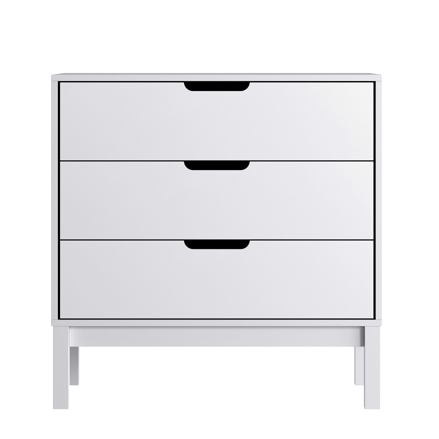 Emma and Oliver Samuel Kids Triple-Drawer Dresser with Solid Wood Frame, Chest of Drawers for Kids Bedroom
