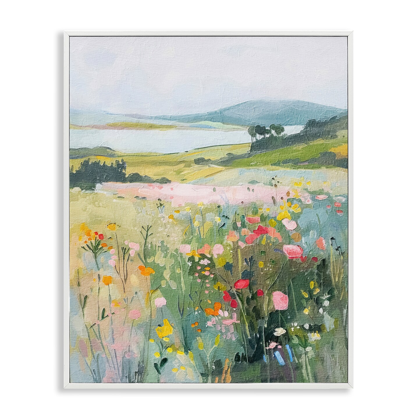 Stupell Industries Soft Abstract Countryside Framed Giclee Wall Art Design by RileyB