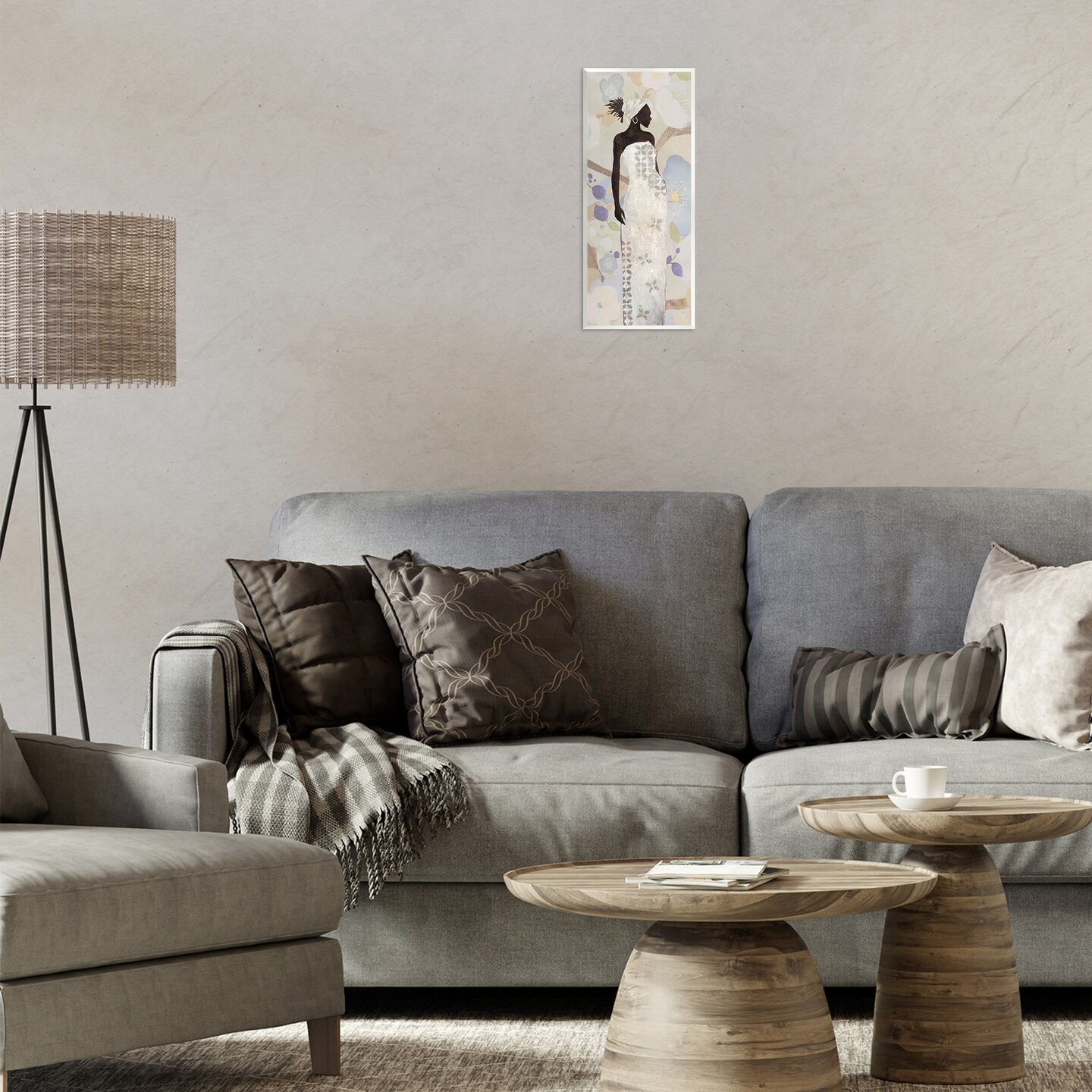 Stupell Industries Stylish Woman Neutral Tones Wall Plaque Art Design by Janet Tava