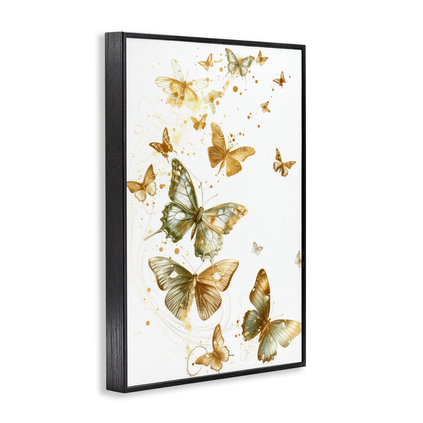 Stupell Industries Butterfly Trail with Speckles Framed Giclee Wall Art Design by LSR Design Studio