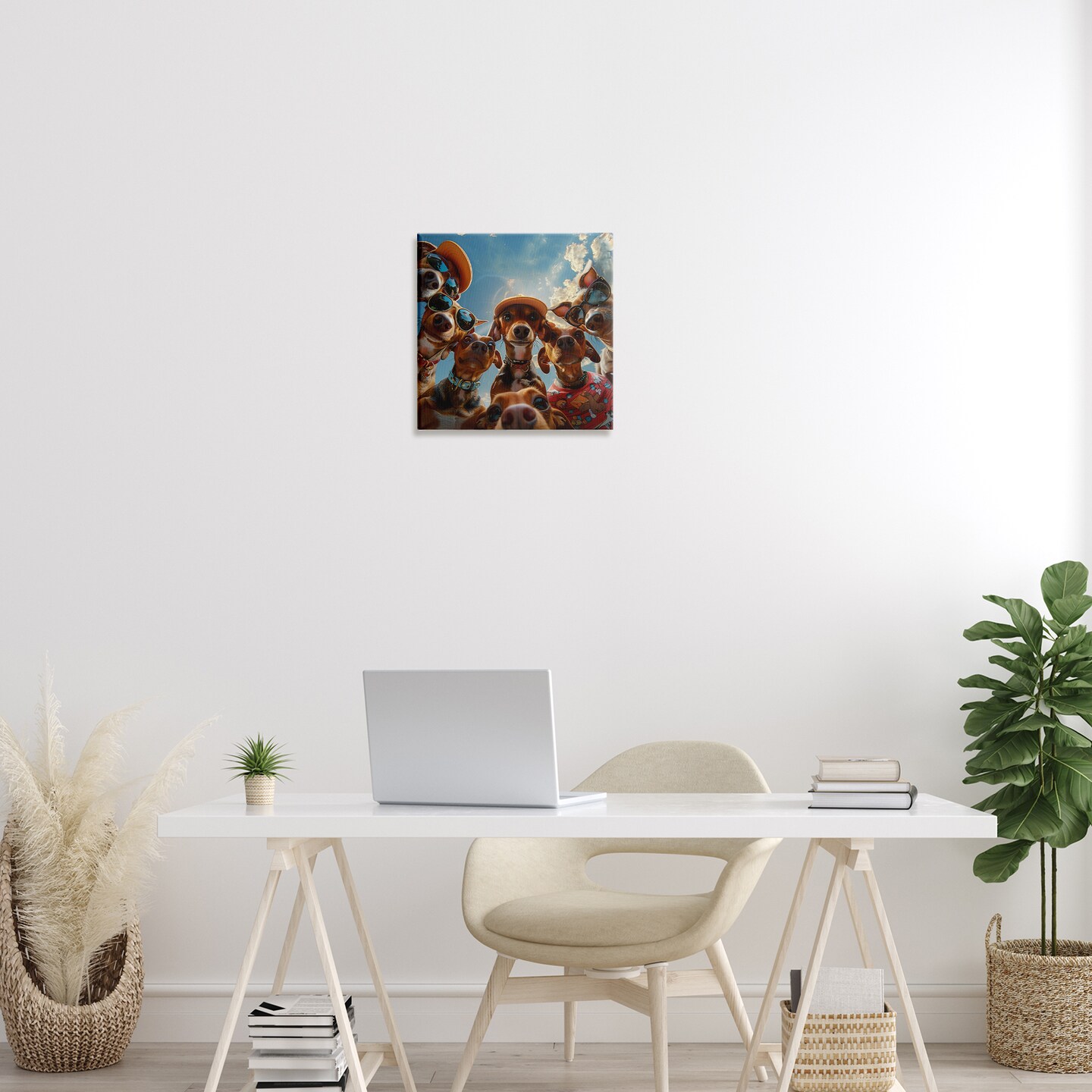 Stupell Industries Funny Wiener Dog Selfie Canvas Wall Art Design by Jim Baldwin