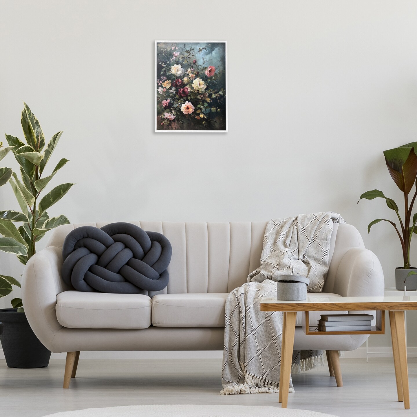 Stupell Industries Moody Dark Bouquet Framed Giclee Wall Art Design by Petal Prints Design