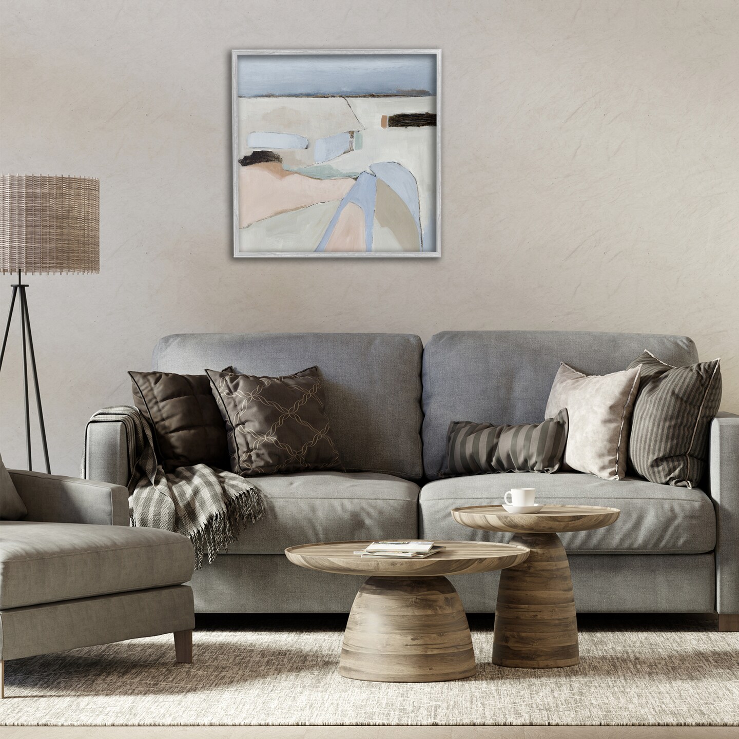 Stupell Industries Organic Neutral Landscape Framed Giclee Wall Art Design by Jacob Q