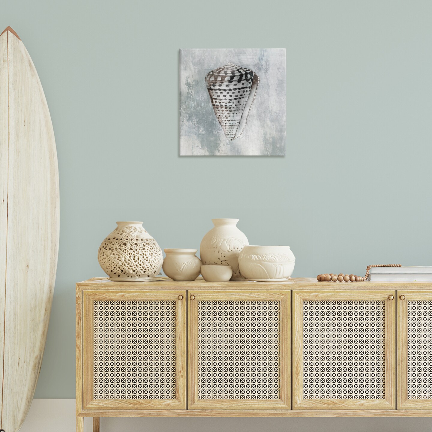 Stupell Industries Organic Cowrie Shell Canvas Wall Art Design by Eli Jones