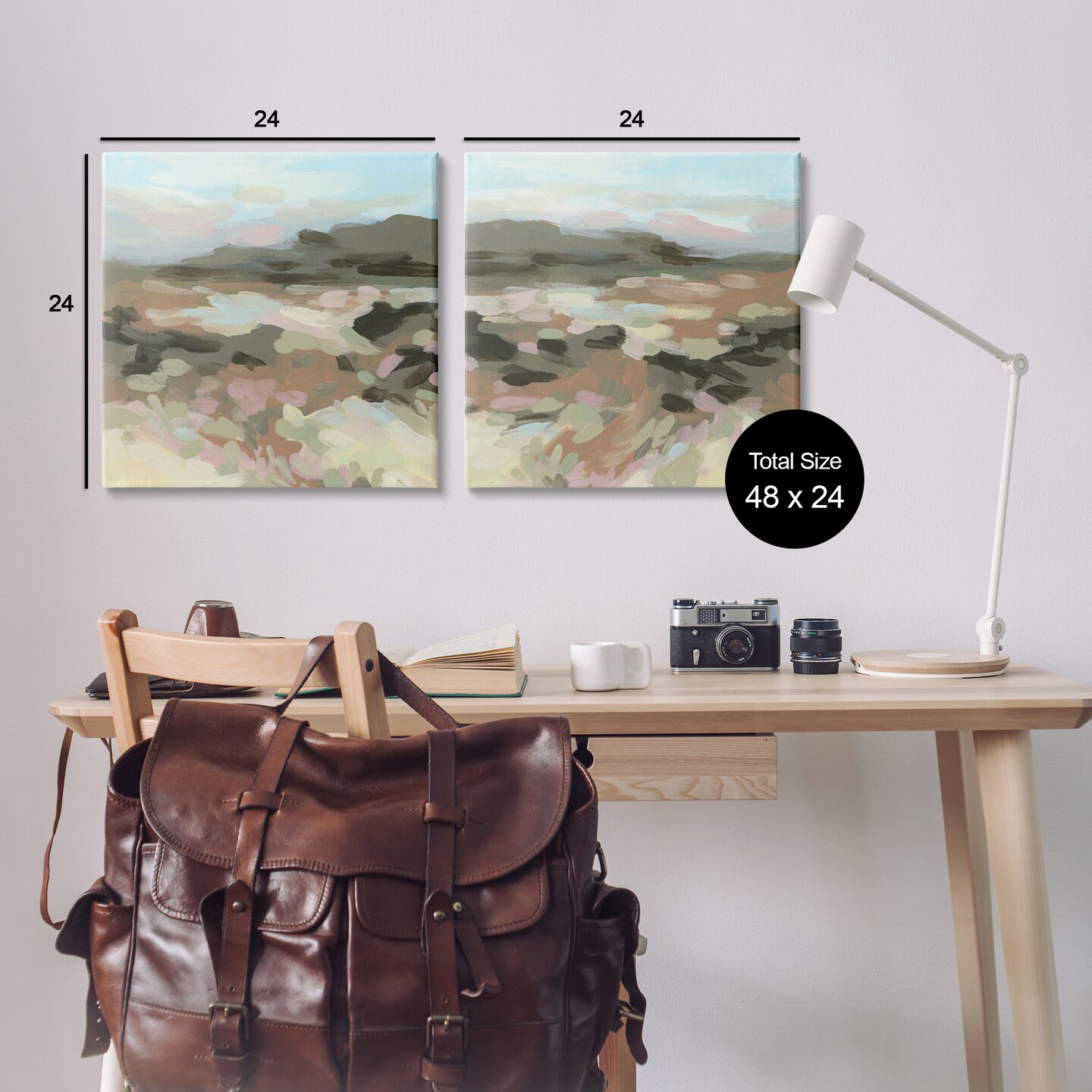 Stupell Industries Desert Impression Abstraction 2pc Canvas Wall Art Set Design by June Erica Vess
