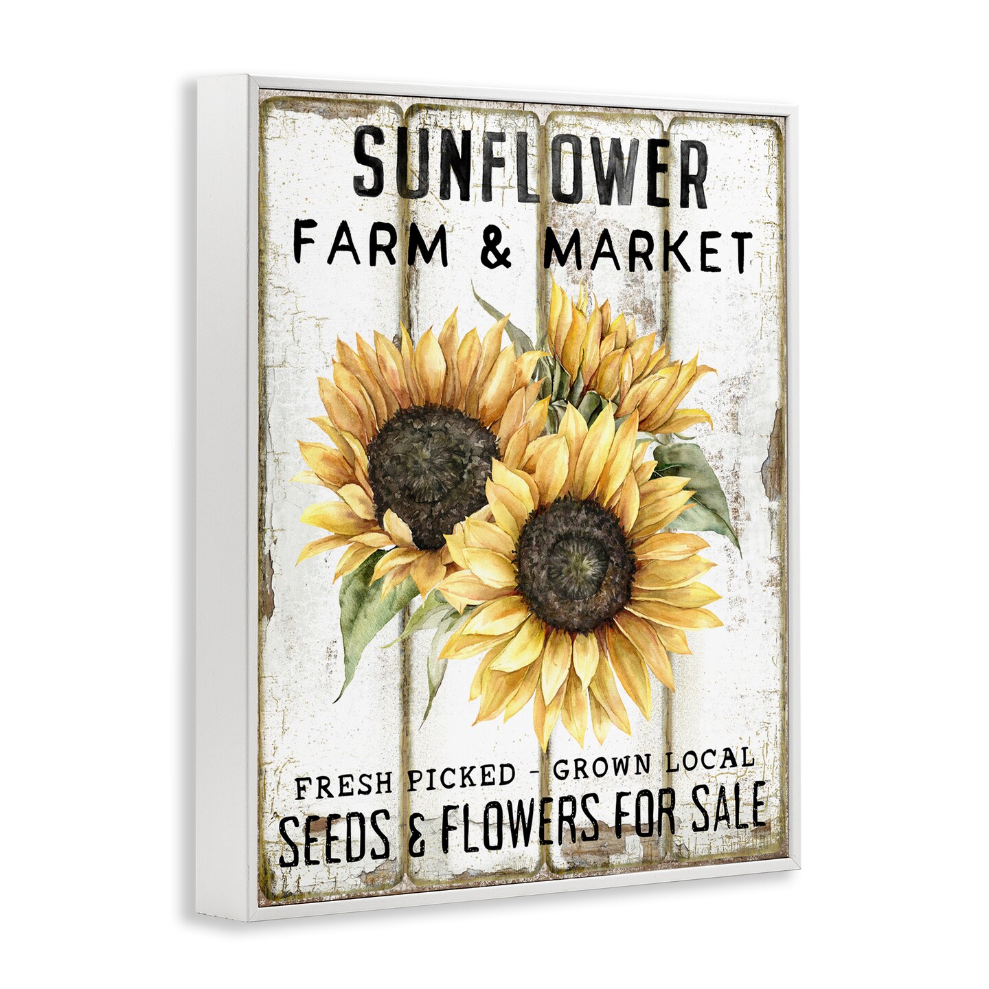 Stupell Industries Sunflower Farm & Market Framed Giclee Wall Art Design by Creatif Belle