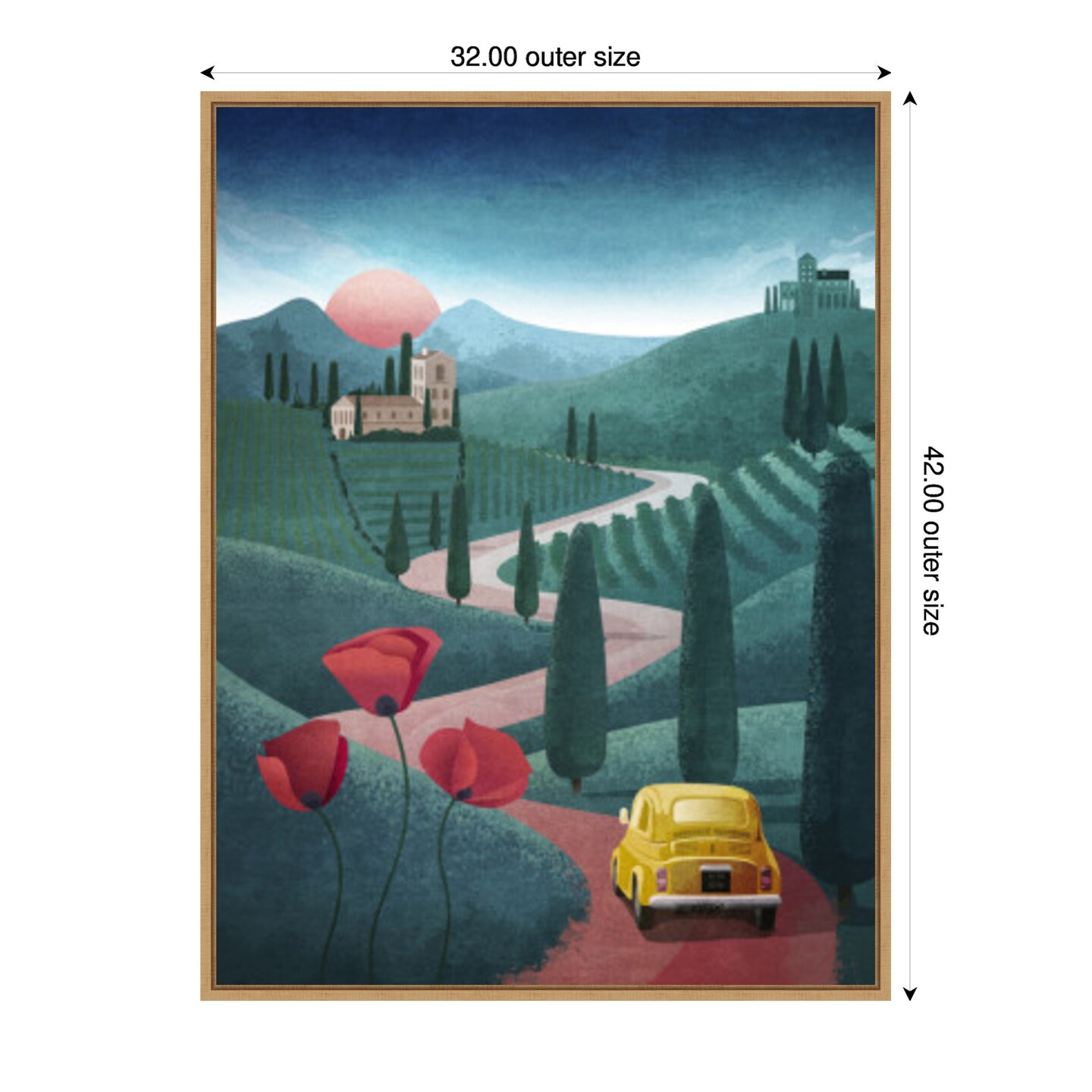 Tuscany by Emel Tunaboylu Framed Canvas Wall Art
