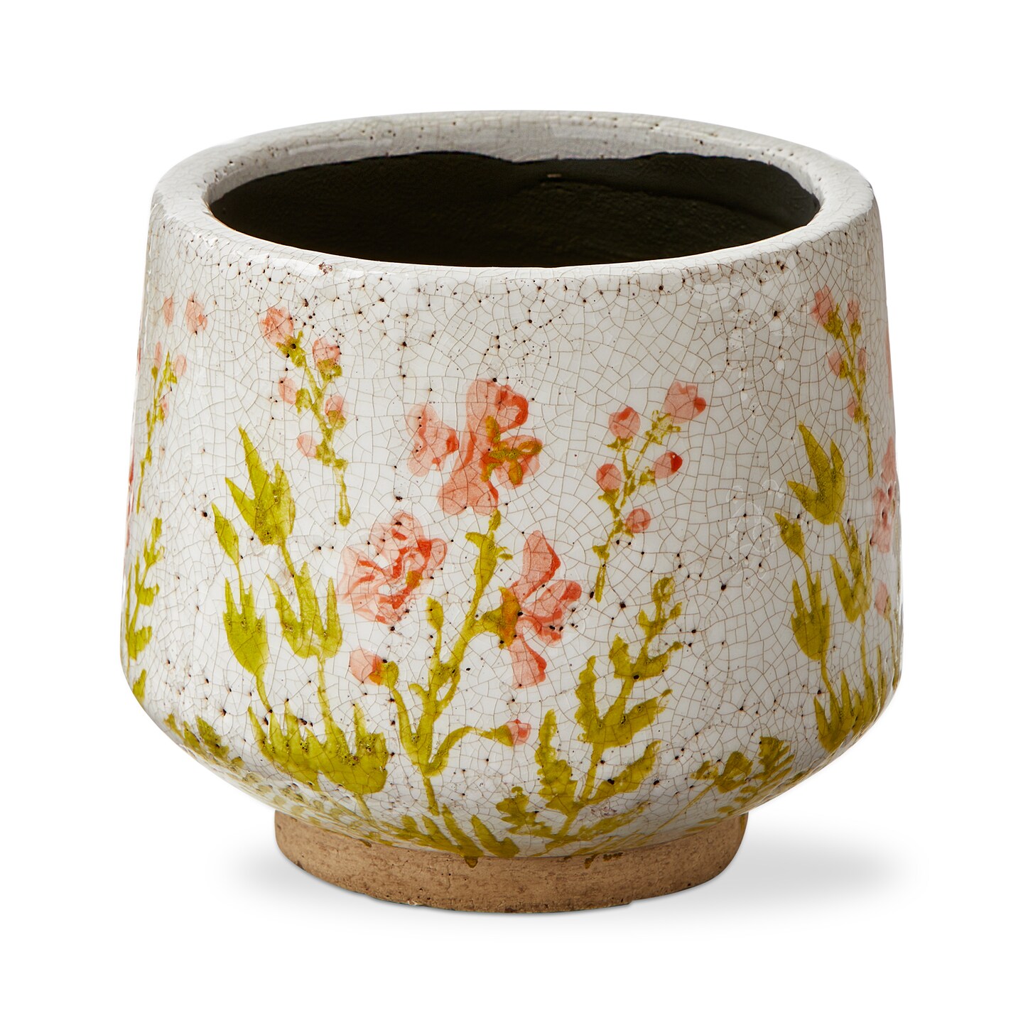 Wild Flower Medium Footed Planter - 6.5" Garden Pot for Indoor/Outdoor Use, Easy Clean, Perfect for Everyday Decor