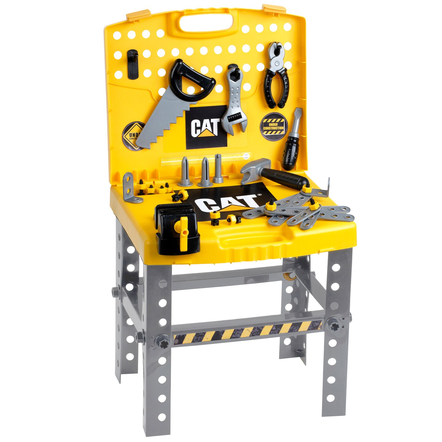 CAT: Foldable Workbench - Transportable Tool Shop, Kids Pretend Play Tool Play Set, Ages 3+