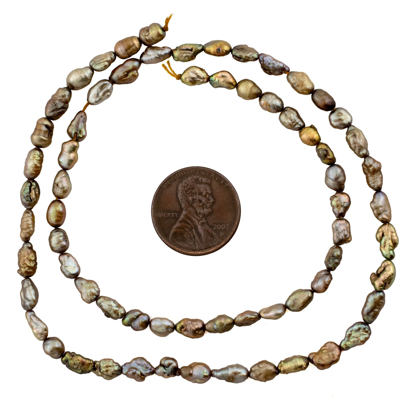 The Bead Chest Japanese Rice Pearl Beads: Vintage Dark Gold 4mm Elegance | Full Strand