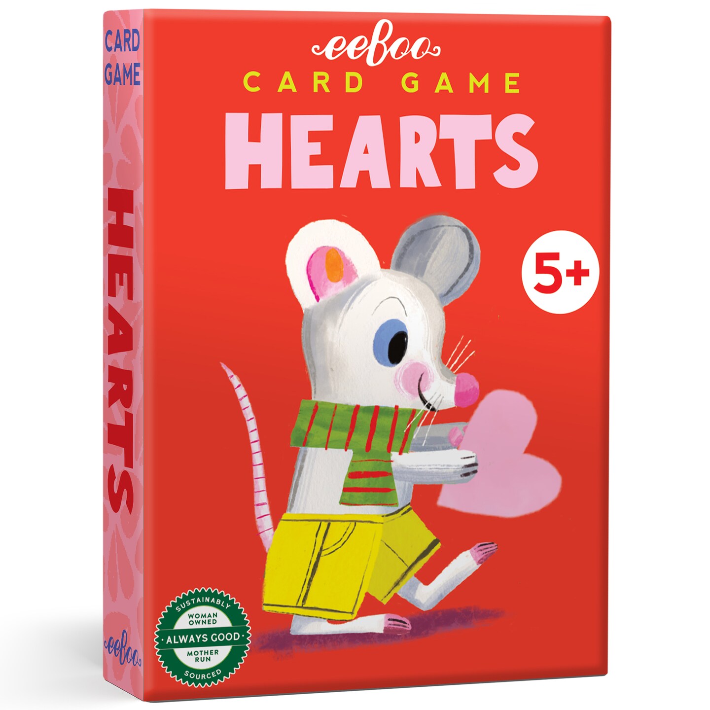 eeBoo: Hearts Playing Card Game - Classic Card Game, Kids & Family, Ages 5+