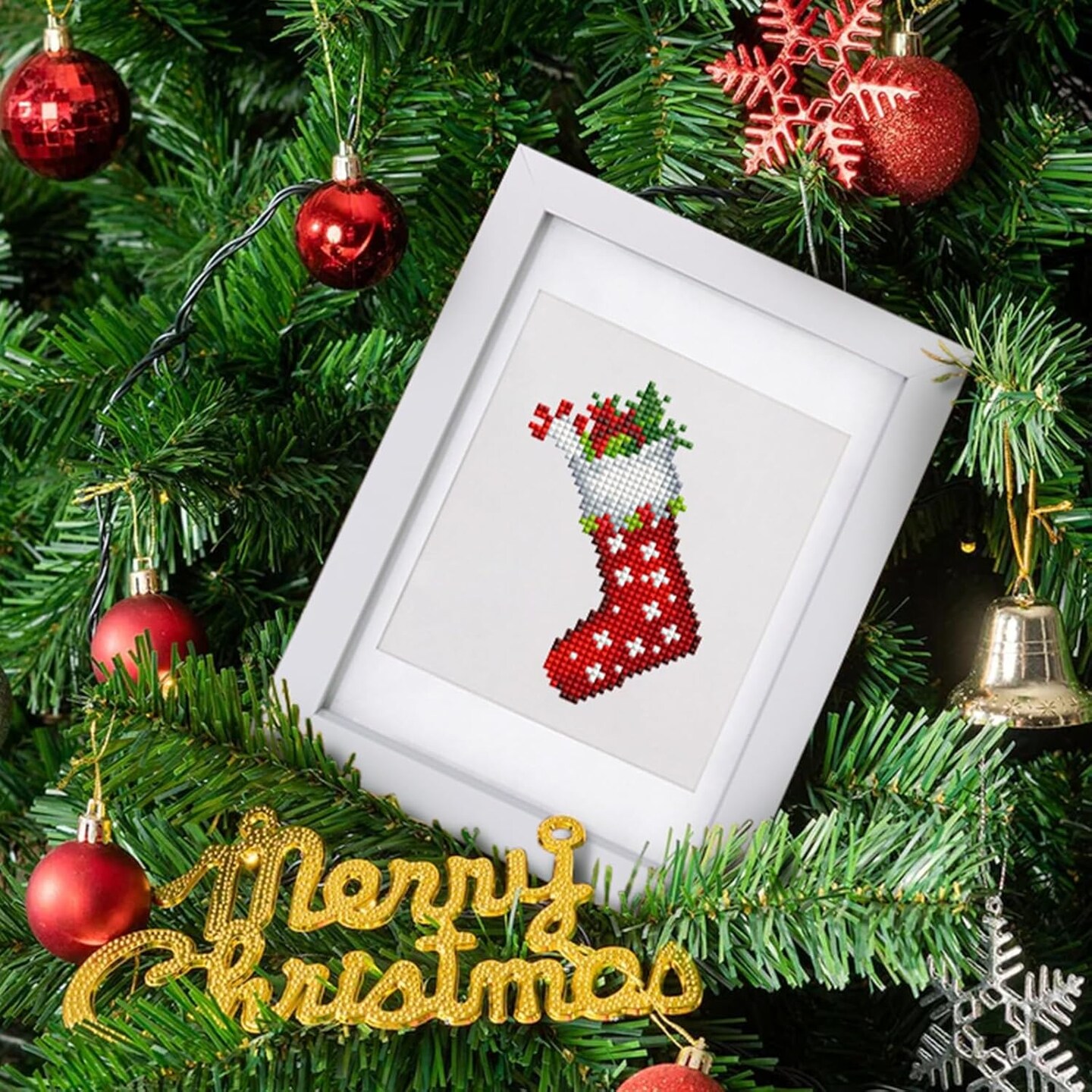12Pcs Christmas Diamond Art Kit &#x2013; Mini 5D DIY Ornaments for Adults &#x26; Holiday Crafts