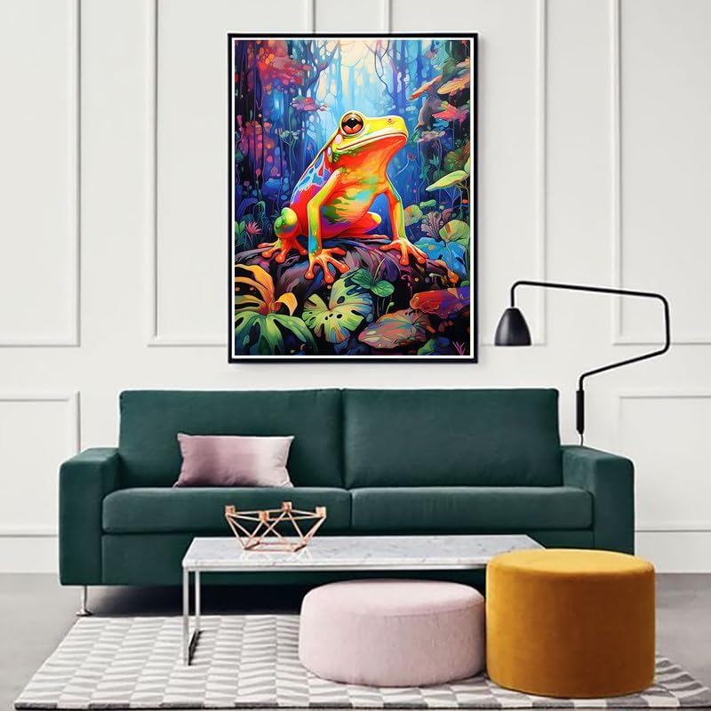 Paint by Numbers Kits for Adults -Animals DIY Oil Paintings Canvas Acrylic Paint Set - Frog Paint by Numbers Kit for Beginners and Ideal for Home Decor 16x20 inch-264
