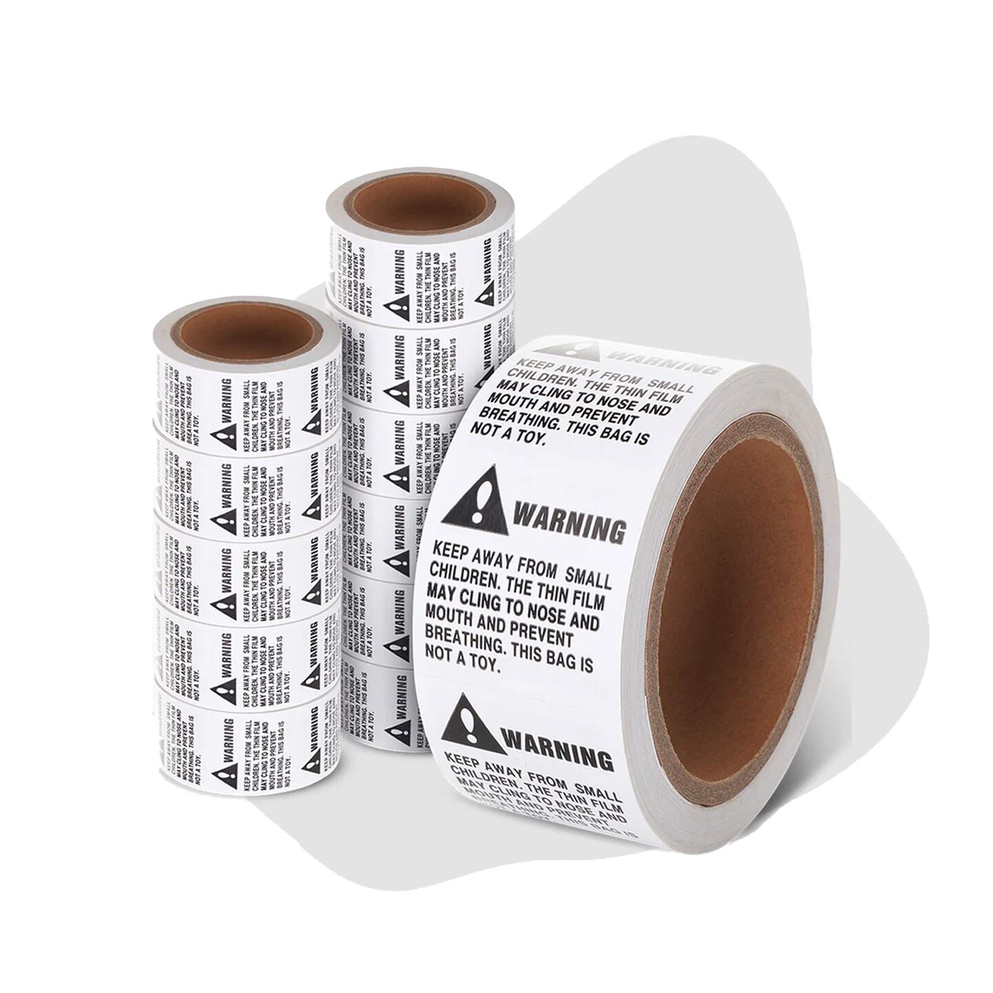 2&#x22; x 2&#x22; Suffocation Warning Labels Rolls 12 Count