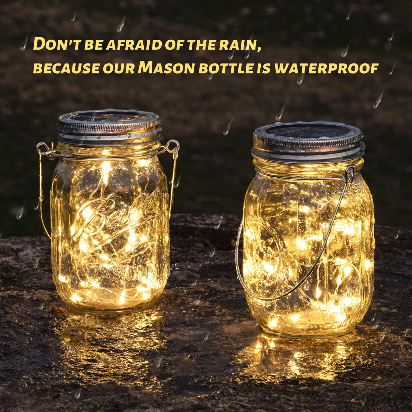 8 Pack Solar Mason Jar Lights Lanterns,Jars &#x26; Hangers Included&#xFF0C;30LED Waterproof Hanging Outdoor Fairy Lights for Patio Garden Porch Yard Backyard Balcony Wedding(Warm White)