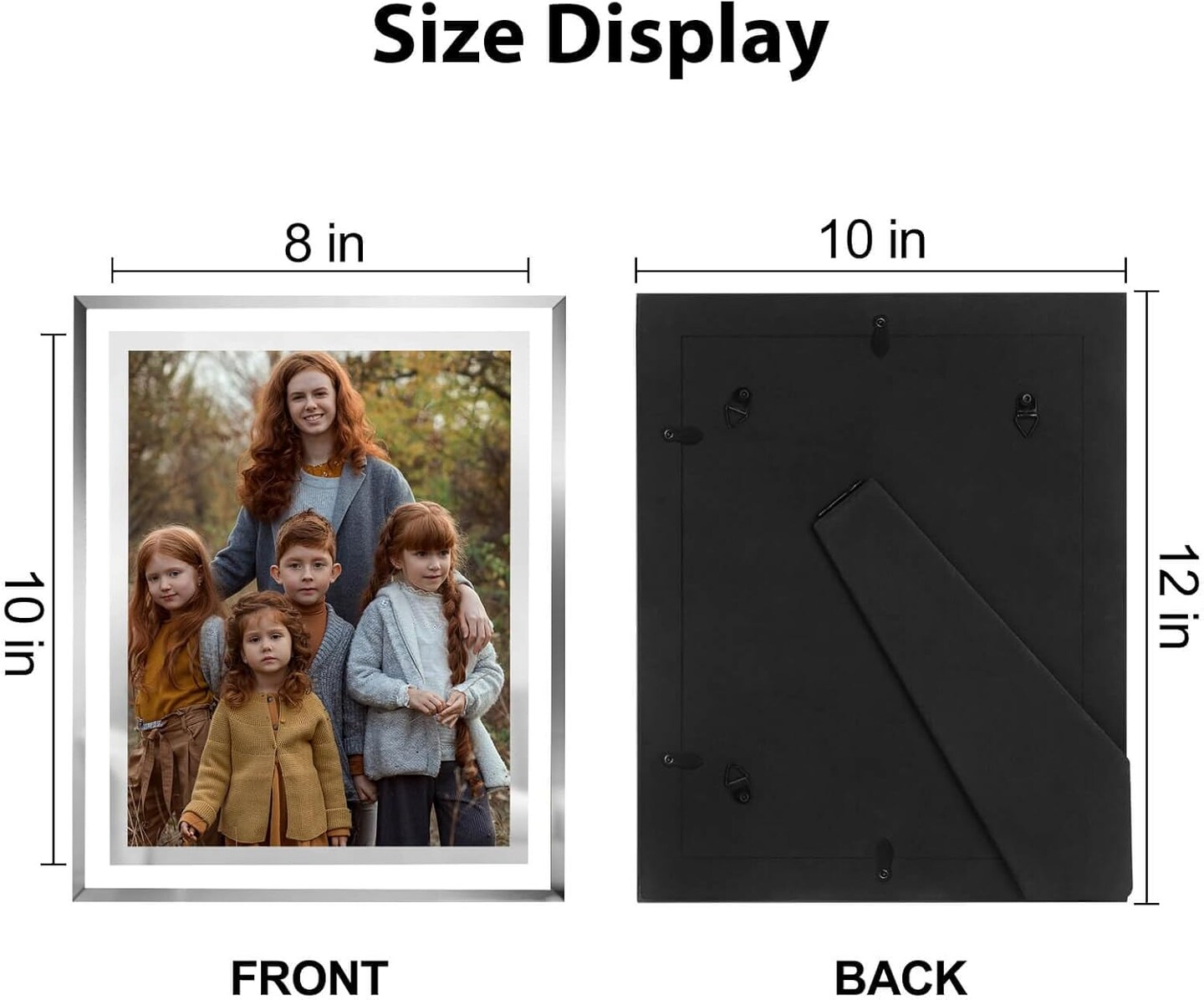 8x10 Picture Frames Silver - Set of 2