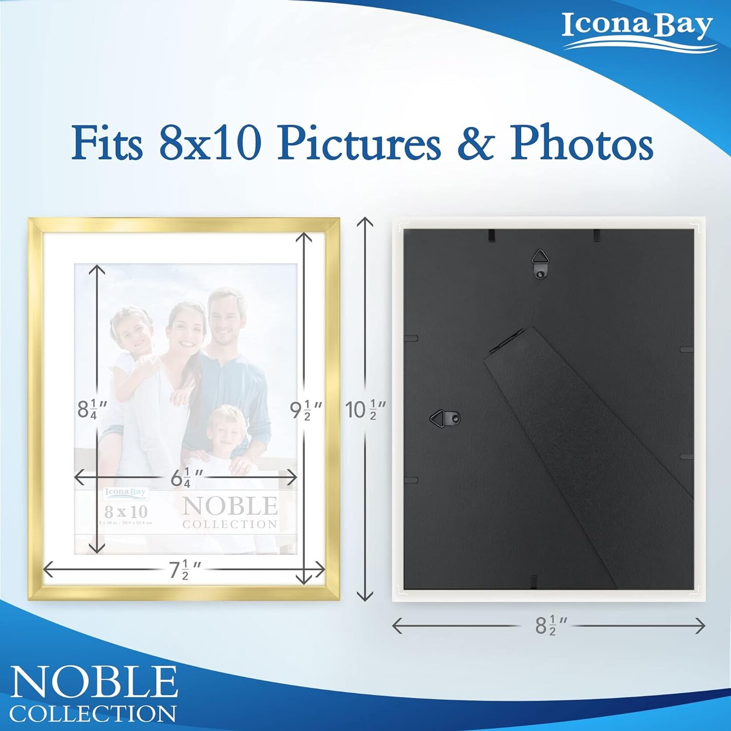 8x10 Picture Frames (Gold, 6 Pack)