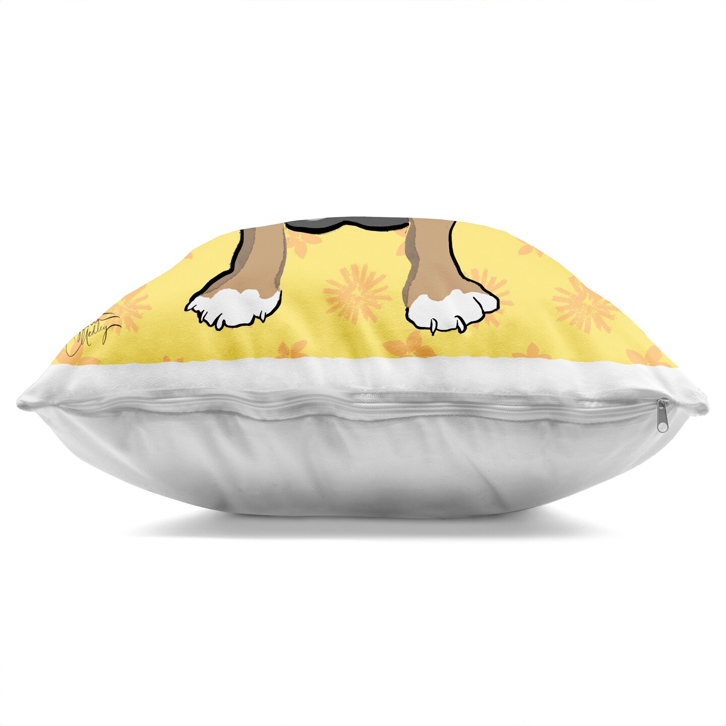 Stupell Industries Fashionista Puppy over Flowers Decorative Printed Throw Pillow, design by Elizabeth Medley, 18 x 7 x 18