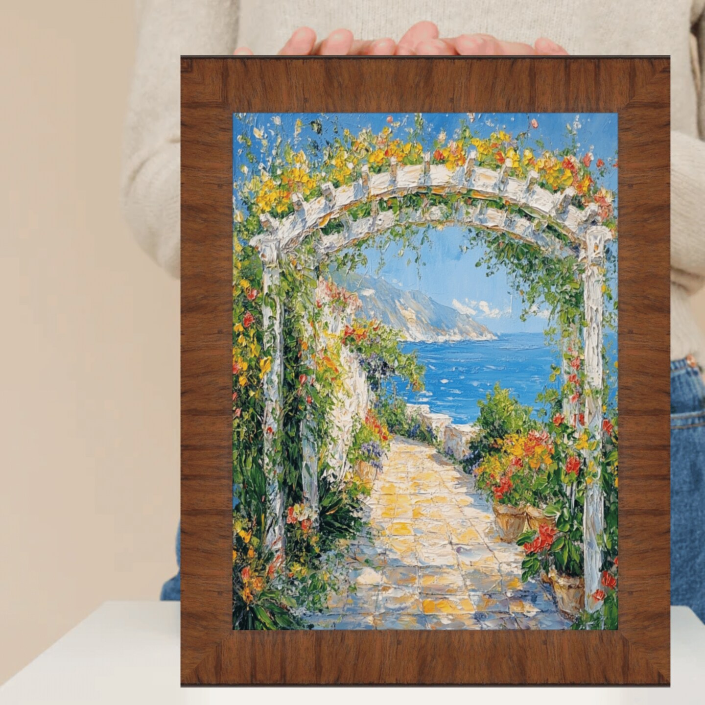 Contemporary Wood Grain Honey Scoop Picture Frame 24x30 frame
