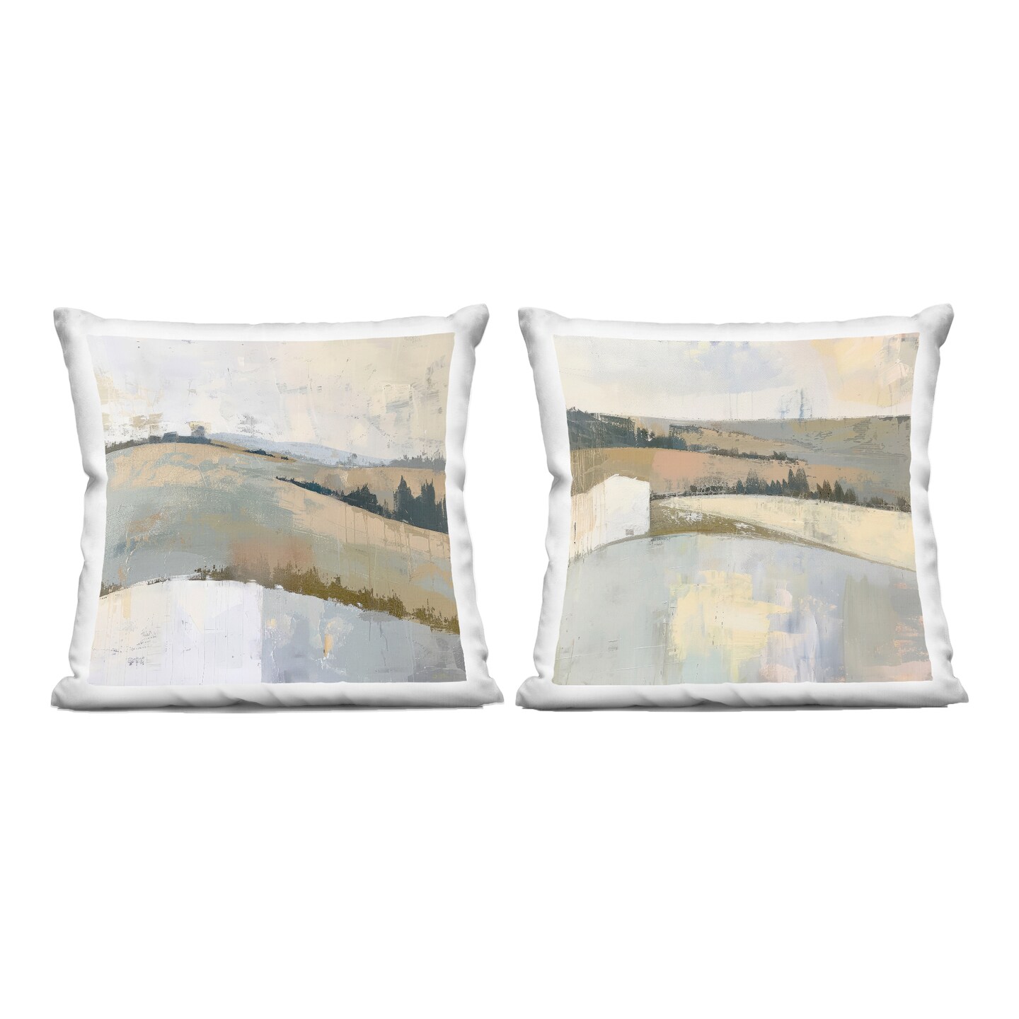 Stupell Industries Country Hills Abstraction 2 Piece Decorative Printed Throw Pillow Set, design by Elara Yasna, 18 x 7 x 18