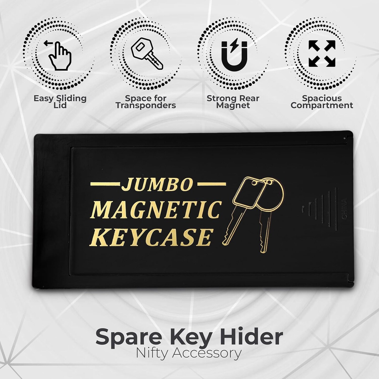 Hide A Key Magnetic Key Holder Under Car - So You Never Lock Out - Plastic Magnet Key Hider to Store a Spare Key for Your Home, Storage, Office, or Vehicle - 2 Pack