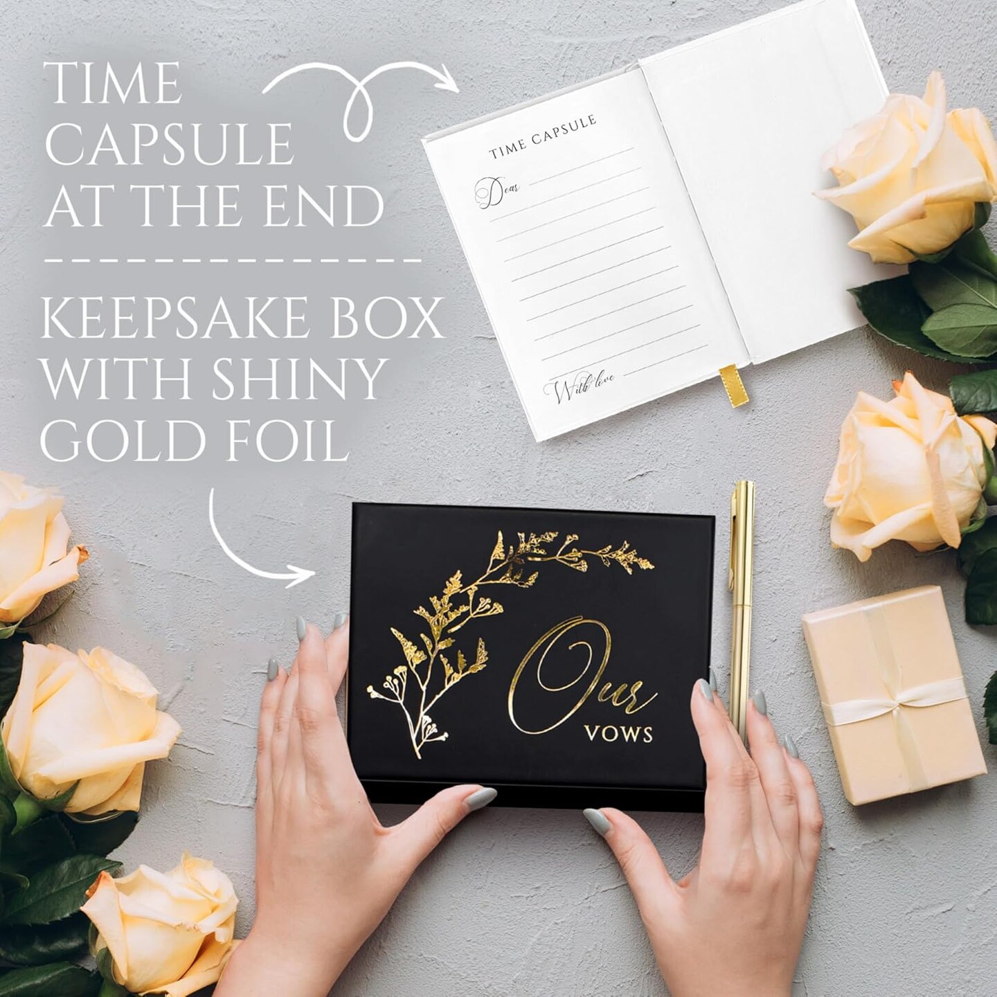 Vow Books, 2 pc Vow Books His and Hers, Vows Book, Wedding Vow Book, Gold Stamped Vow Books for Wedding, Vow Book, Wedding Vow Books, Black and White His and Her Vows Book, Wedding Vows Book