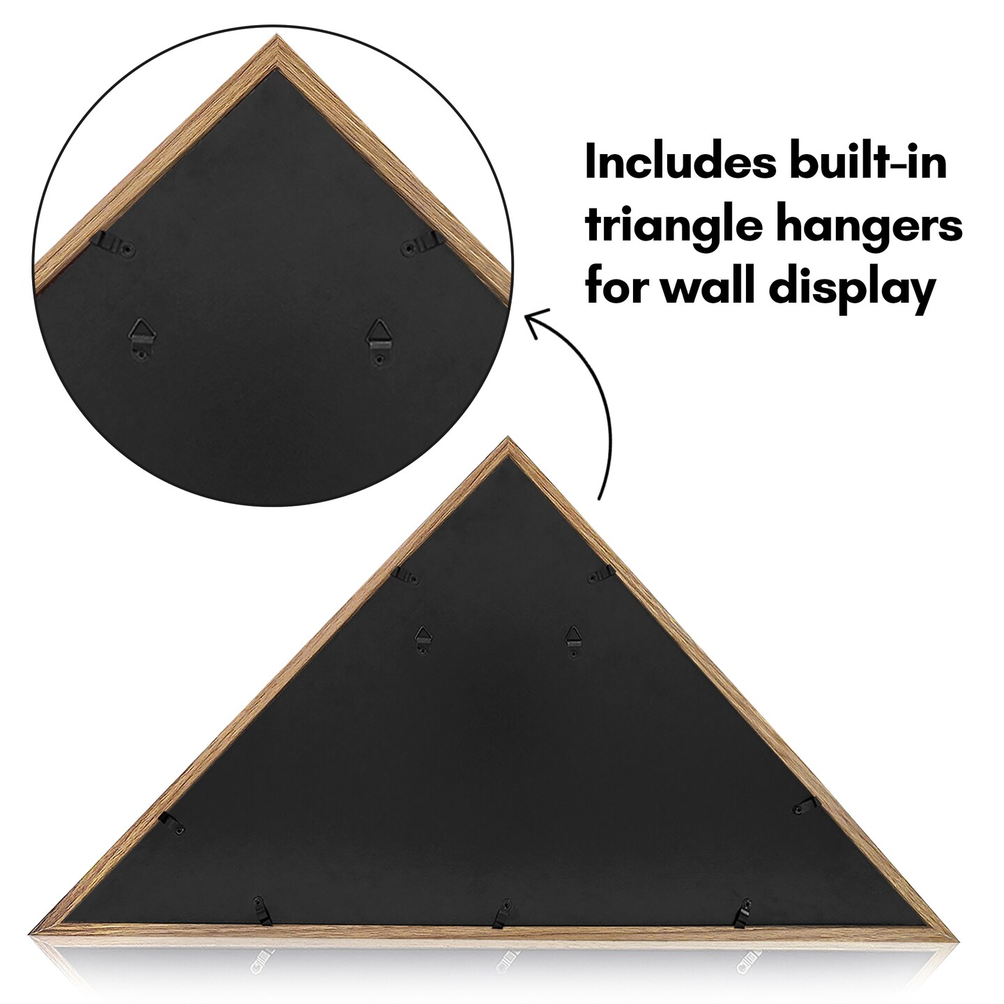 Americanflat Small Flag Display Case for Burial Flag - Fits Folded Flag - Elegant Military Flag Display Case - Plexiglass Cover - Triangle Hanging Hardware - Brown