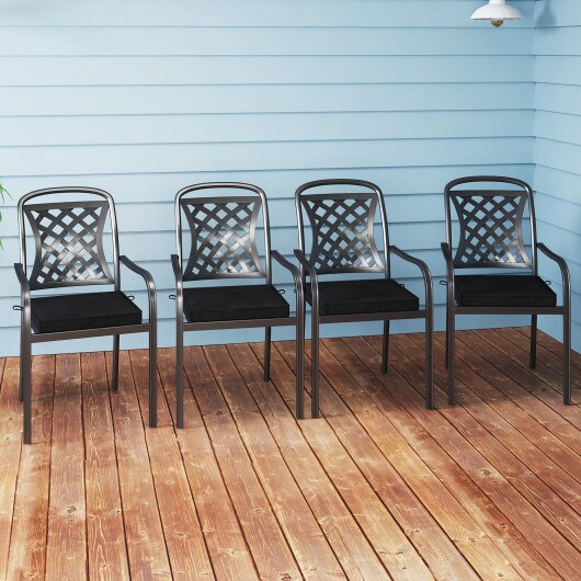 Set of 2 Square Waterproof Seat Chair Cushions Perfect for Dining Chairs or Patio Chairs