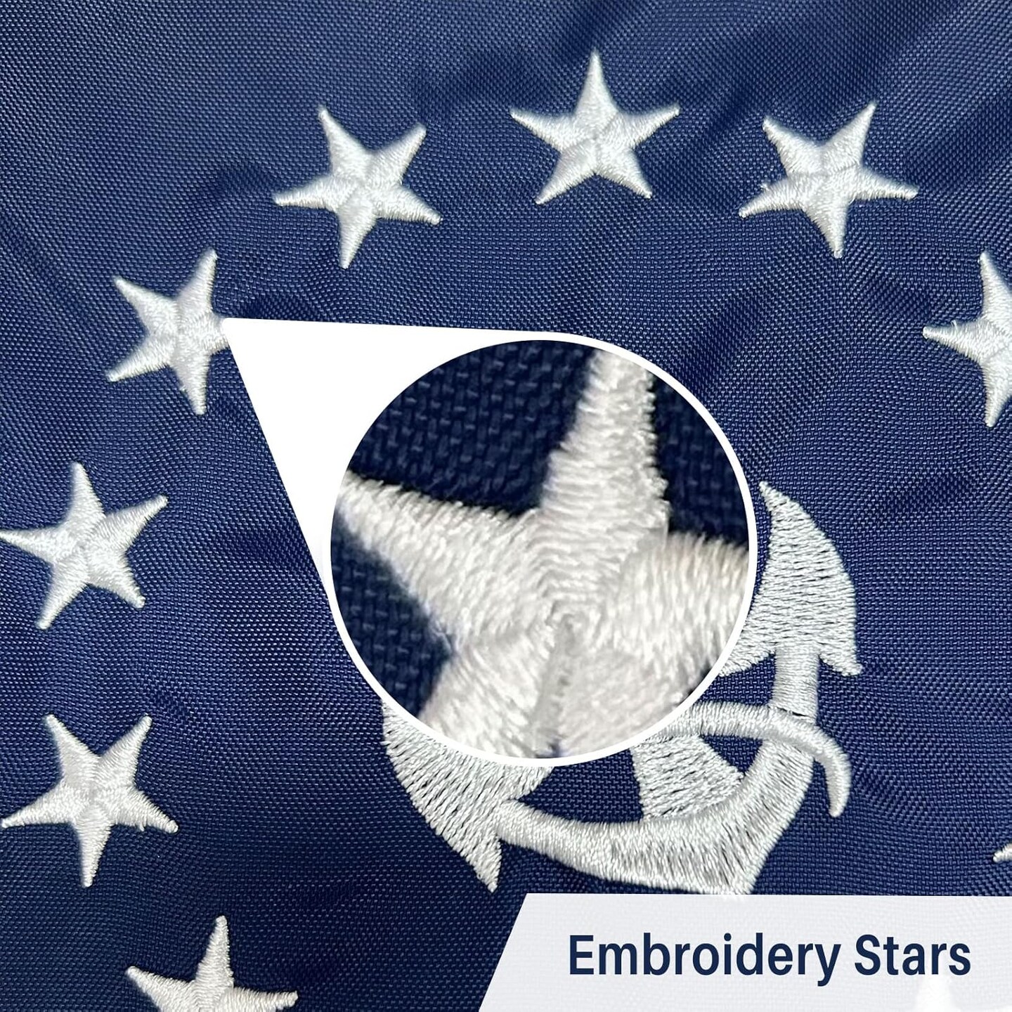American Yacht Ensign Flag 16x24 inch Embroidered US Yacht Ensign Nautical Boat Flags with 2 Brass Grommets Yacht Marine Boat