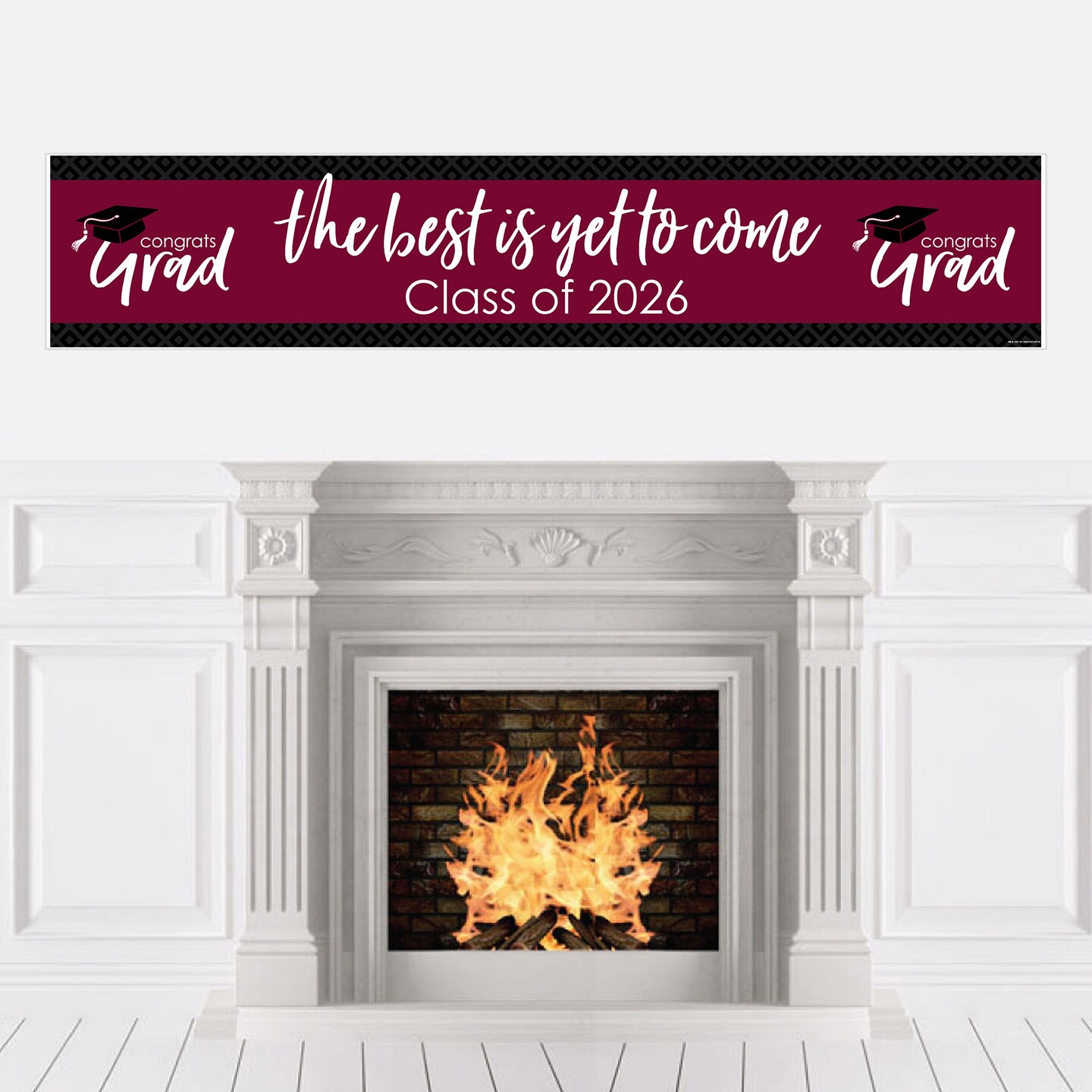 Big Dot of Happiness Maroon 2026 Graduation Party Decorations Party Banner