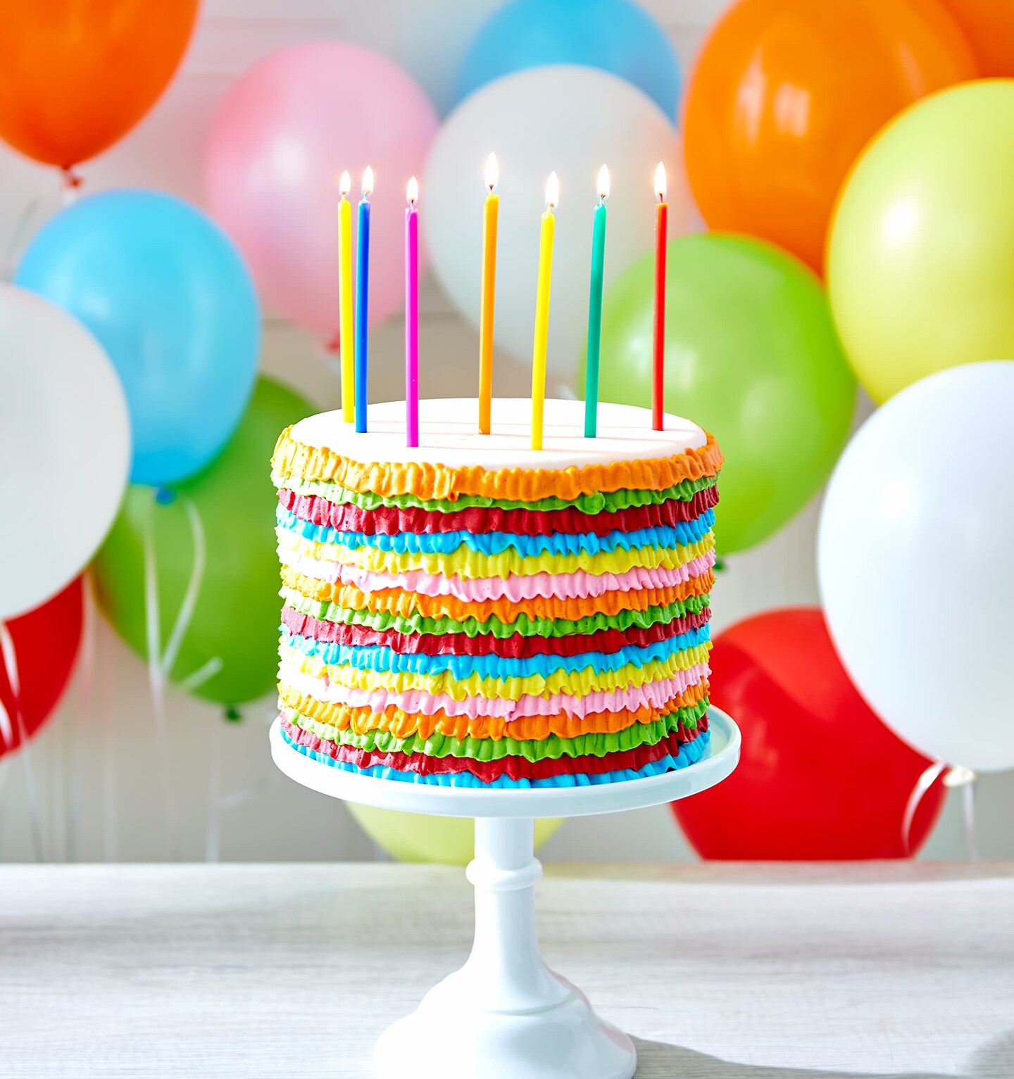 American Greetings Birthday Candles, Multicolored Long Thin &#x26; Happy Birthday Text on Toothpicks (25-Count)