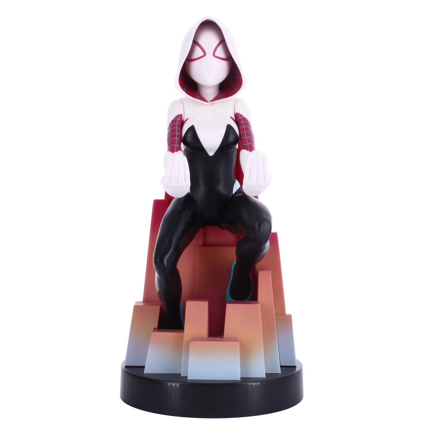 Exquisite Gaming: Marvel Spider-Gwen - Original Mobile Phone &#x26; Gaming Controller Holder, Device Stand, Cable Guys, Licensed Figure