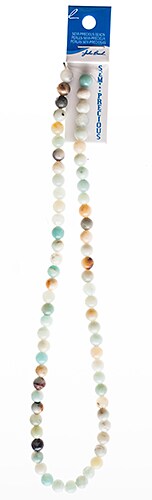 John Bead 16in Semi-Precious Natural Stone Round Bead Strand