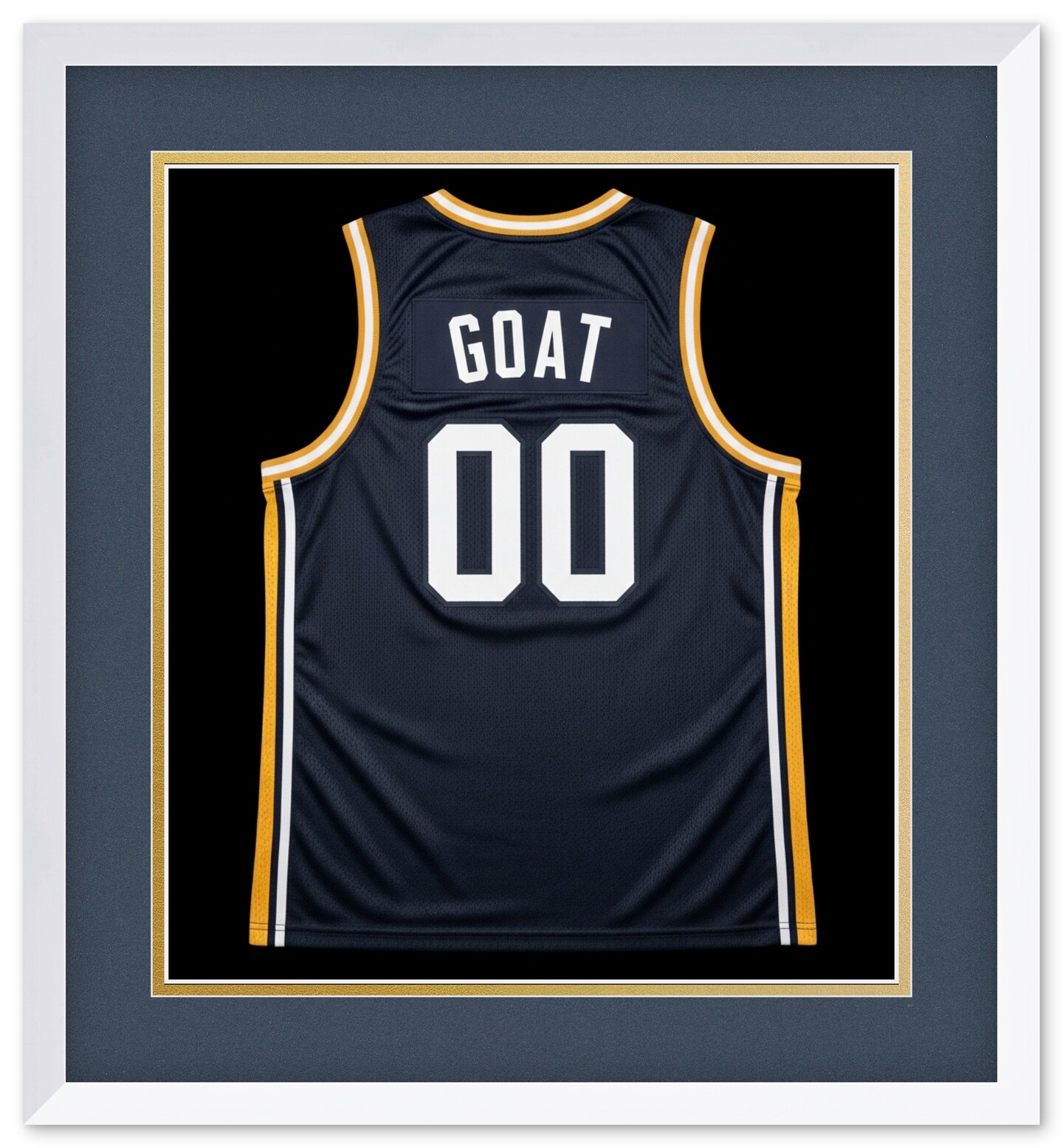 CustomPictureFrames.com Solid Wood Jersey Shadow Box Frame - Bright White - Sizes 24x26 - Wall Display With Double Mat Made in the USA