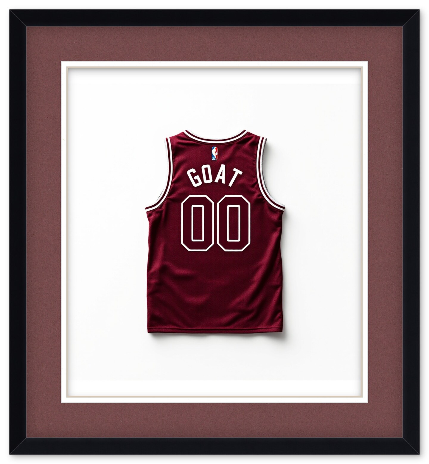 CustomPictureFrames.com Solid Wood Jersey Shadow Box Frame - Matte Black - Sizes 24x26 - Wall Display With Double Mat Made in the USA