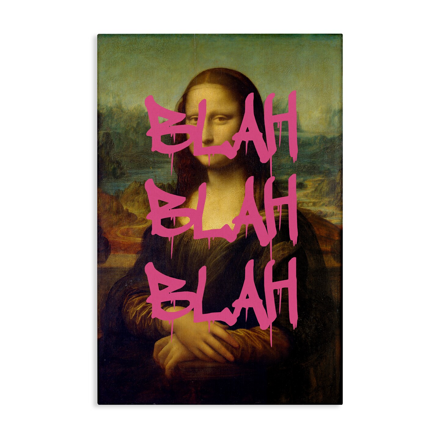 Stupell Industries Graffiti Over Mona Lisa Canvas, design by Masters Redux