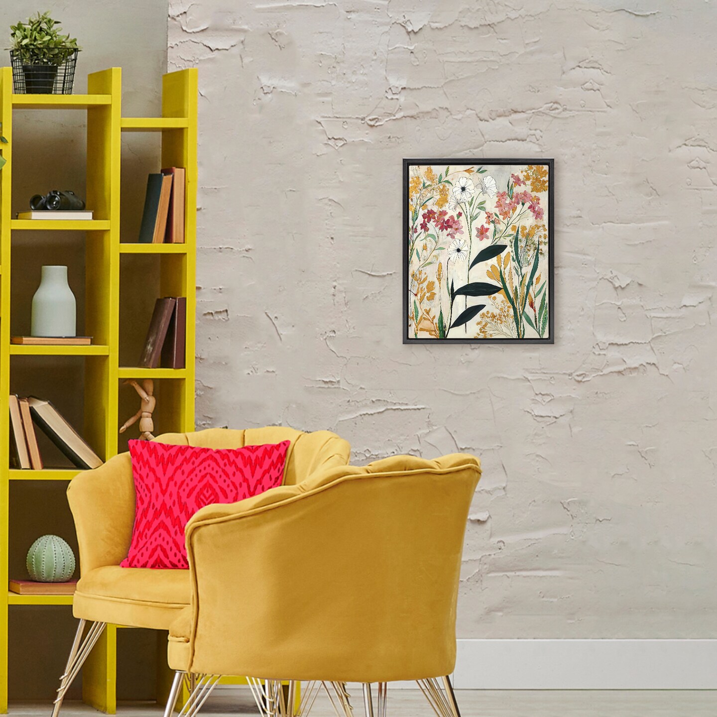 Stupell Industries Vintage Playful Botanicals Floating Frame, design by Annabelle Hall