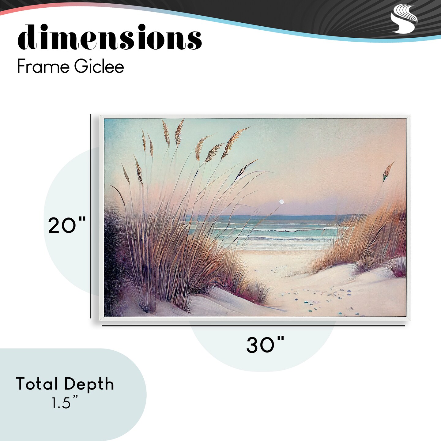 Stupell Industries Euphoria Beach Dunes View Framed Giclee, design by Sasha