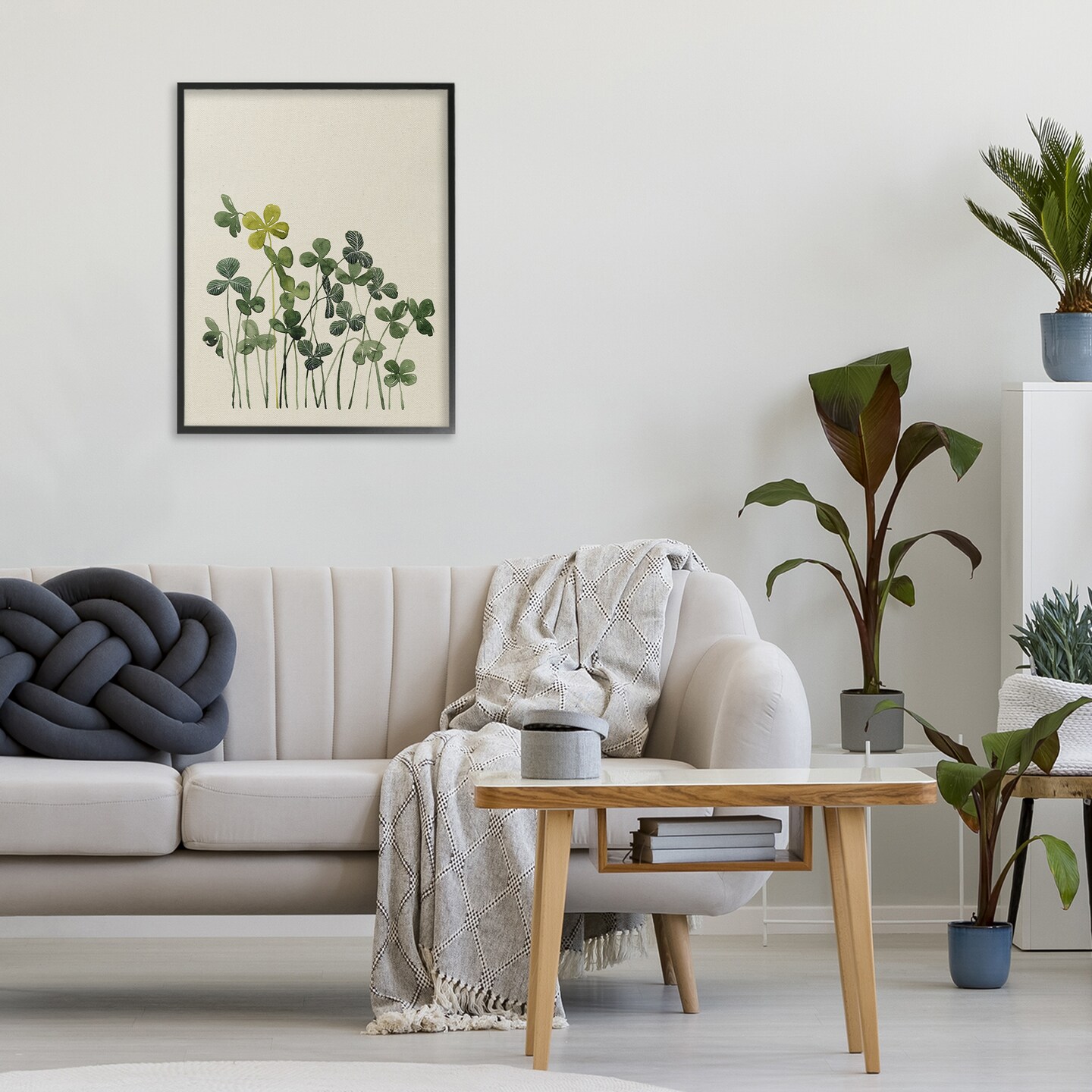 Stupell Industries Hidden Gems Clovers Framed Giclee, design by Grace Popp