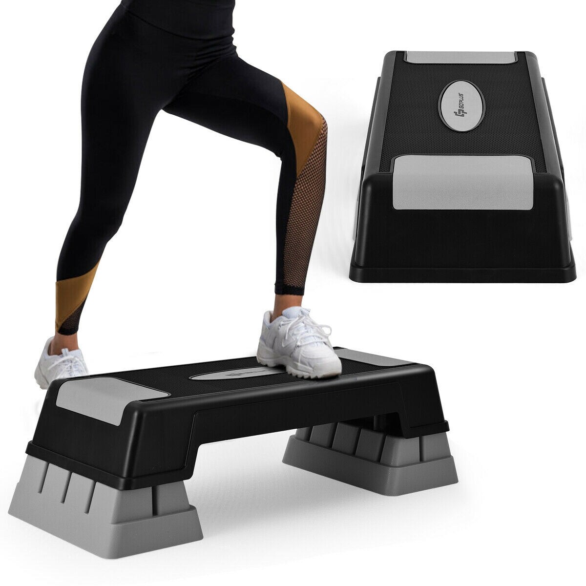 Multi-Purpose Aerobic Exercise Stepper Trainer with 3 Adjustable Height Suitable for Home or Office Workout