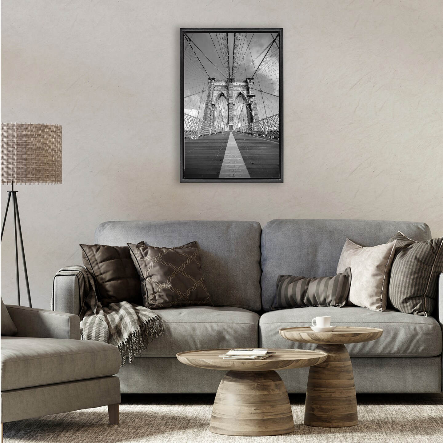Stupell Industries Intertwining Industrial Bridge Floating Frame, design by Sophie 6