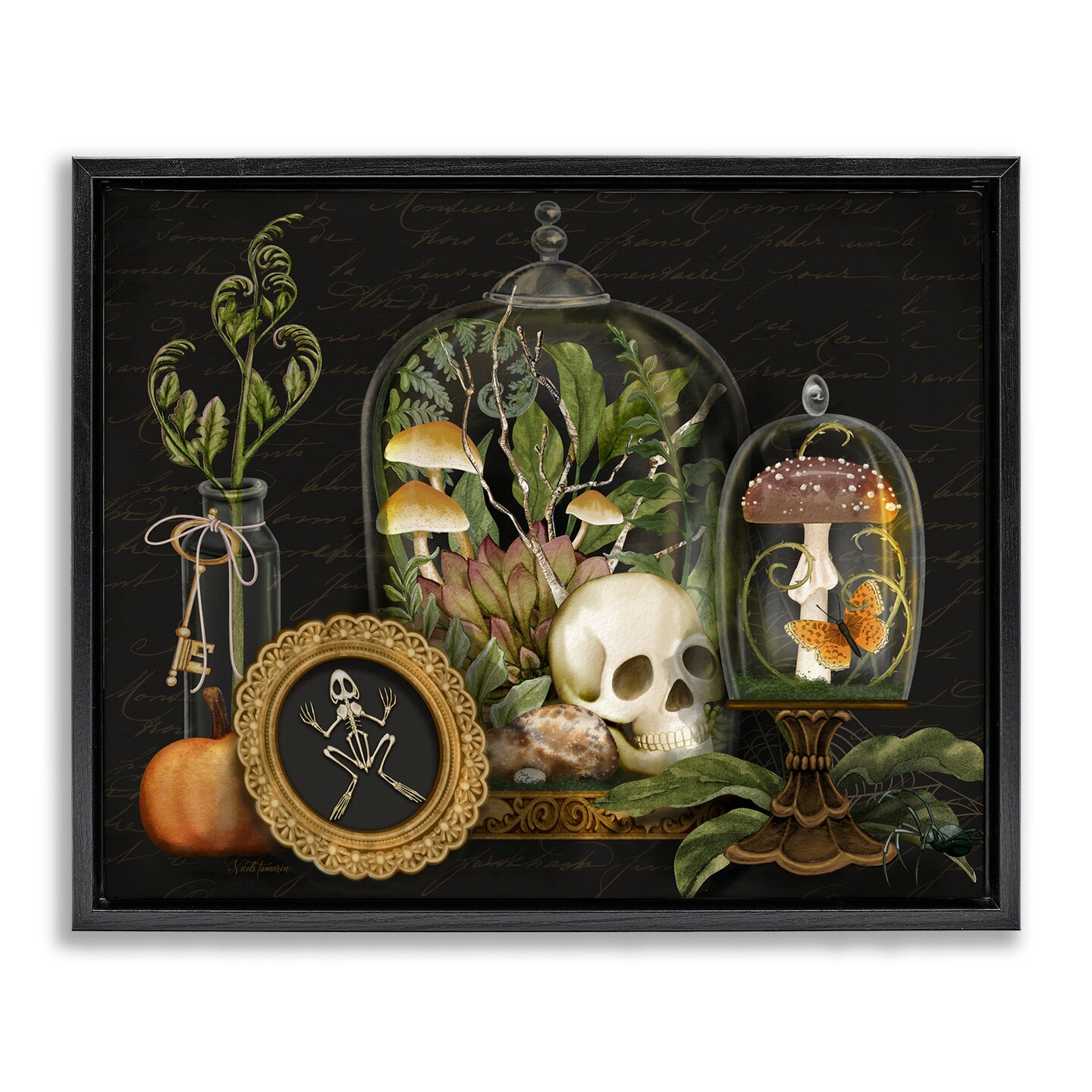 Stupell Industries Dark Academia Terrarium Motif Floating Frame, design by Nicole Tamarin
