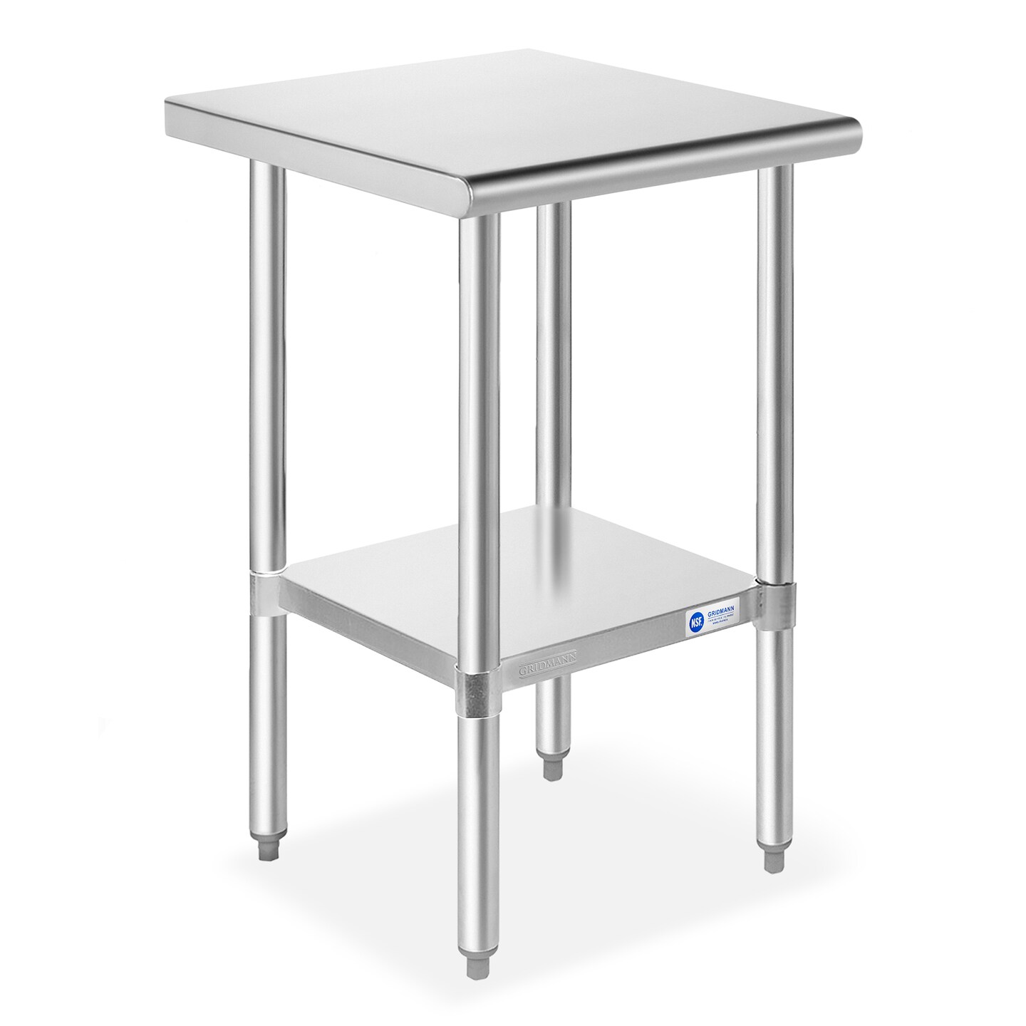 GRIDMANN Stainless Steel Work Table, NSF Commercial Kitchen Prep Table with Under Shelf for Restaurant and Home
