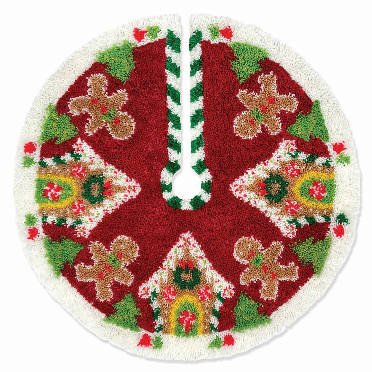 Herrschners  Gingerbread Alley Tree Skirt Latch Hook Kit