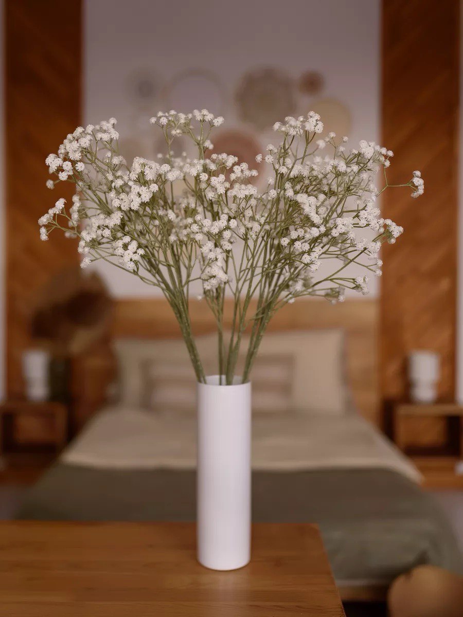 12pcs Artificial Baby Breath White Gypsophila Stems Faux Baby's Breath Bouquet