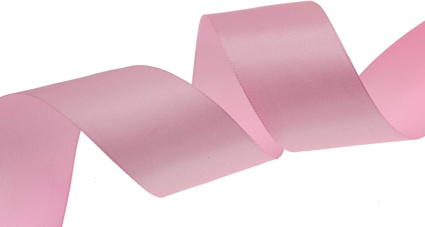 25 Yards 1-1/2 inch Wide Satin Ribbon Perfect for Wedding,Handmade Bows and Gift Wrapping(Pink)