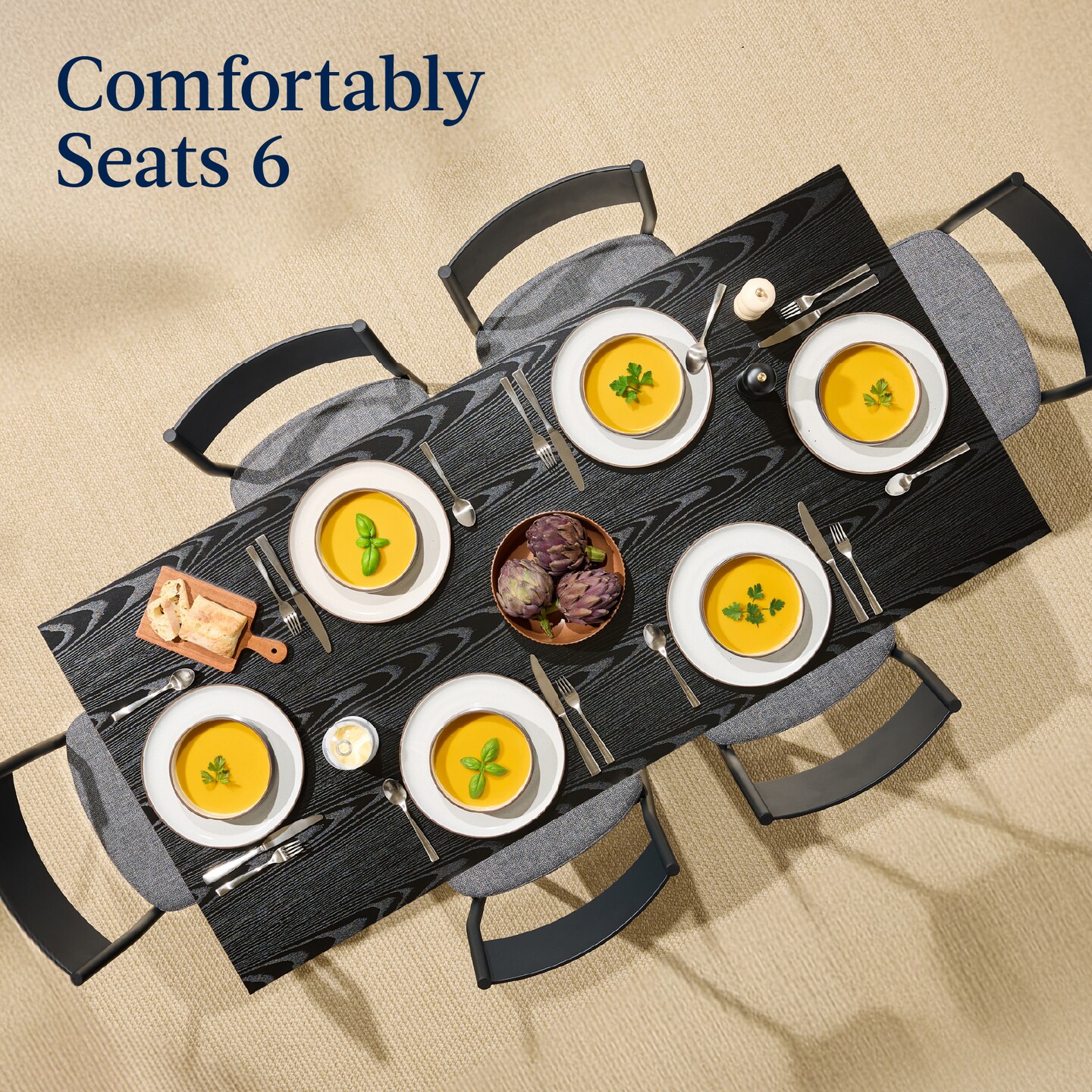 Best Choice Products 7-Piece Modern Dining Set, Upholstered Cushion, Durable Metal Frame w/ 6 Chairs