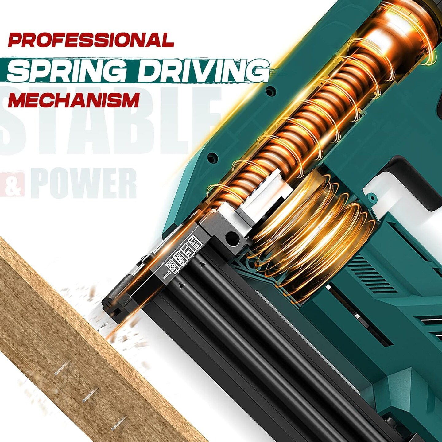 Brad Nailer, 2 in 1 Electric Staple Gun/Nail Gun for Wood, Upholstery and DIY Projects, 1/4'' Narrow Crown Staples 200pcs and Nails 800pcs Included